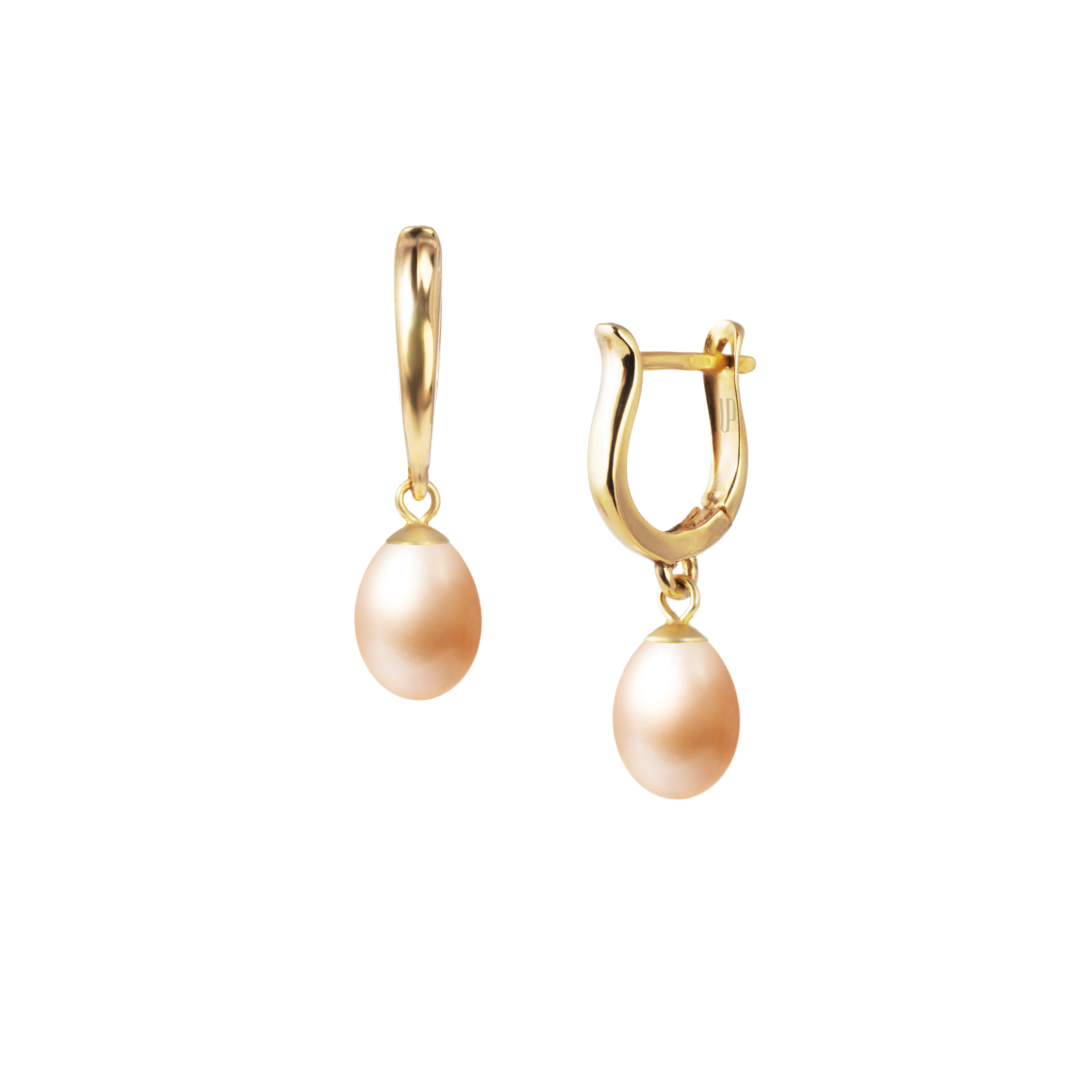 Pērļu auskari Tradicionāli 9-10mm Drop rozā