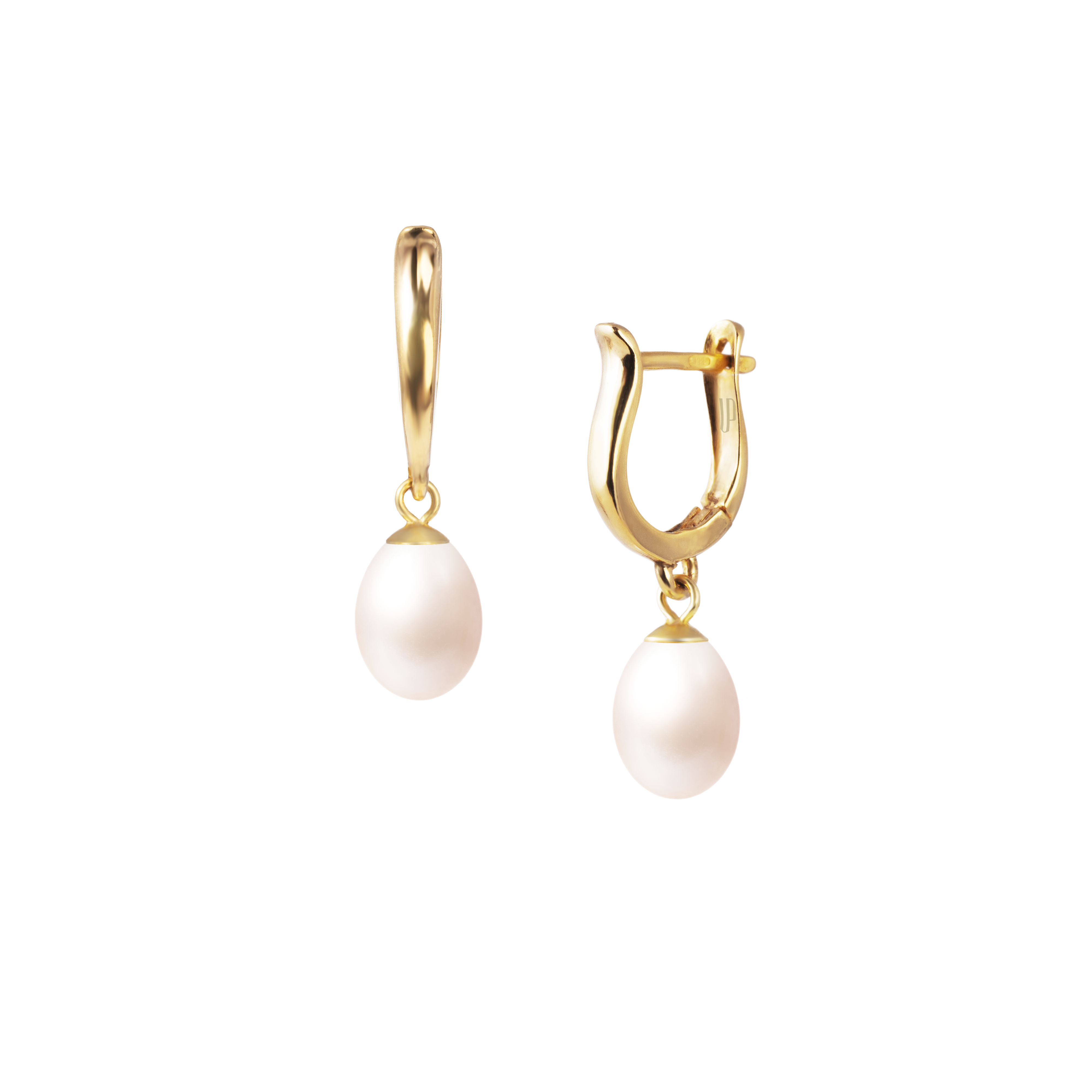Pērļu Auskari Tradicionāli 9-10mm Drop balti
