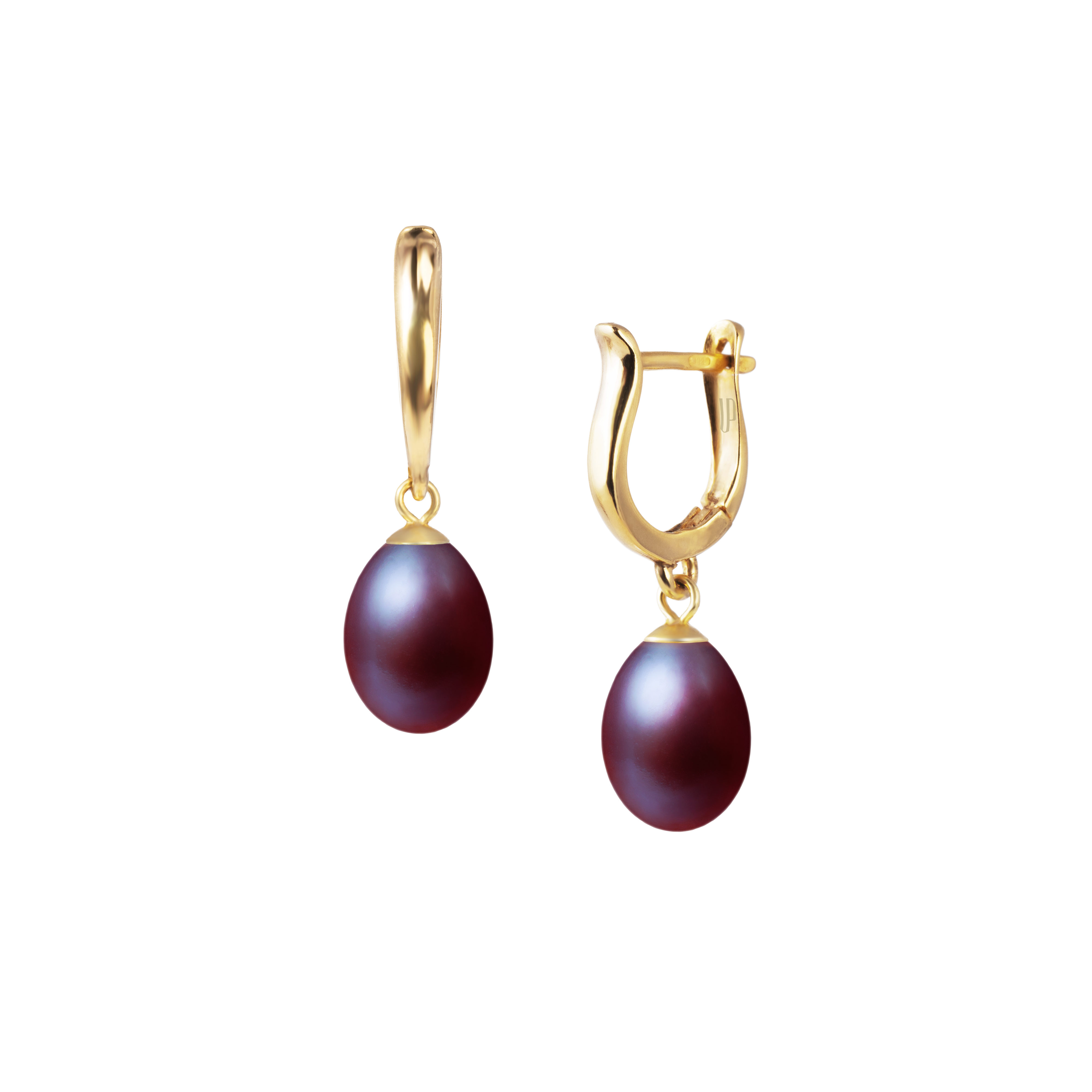 Pērļu auskari Classic 11-12mm Drop melni
