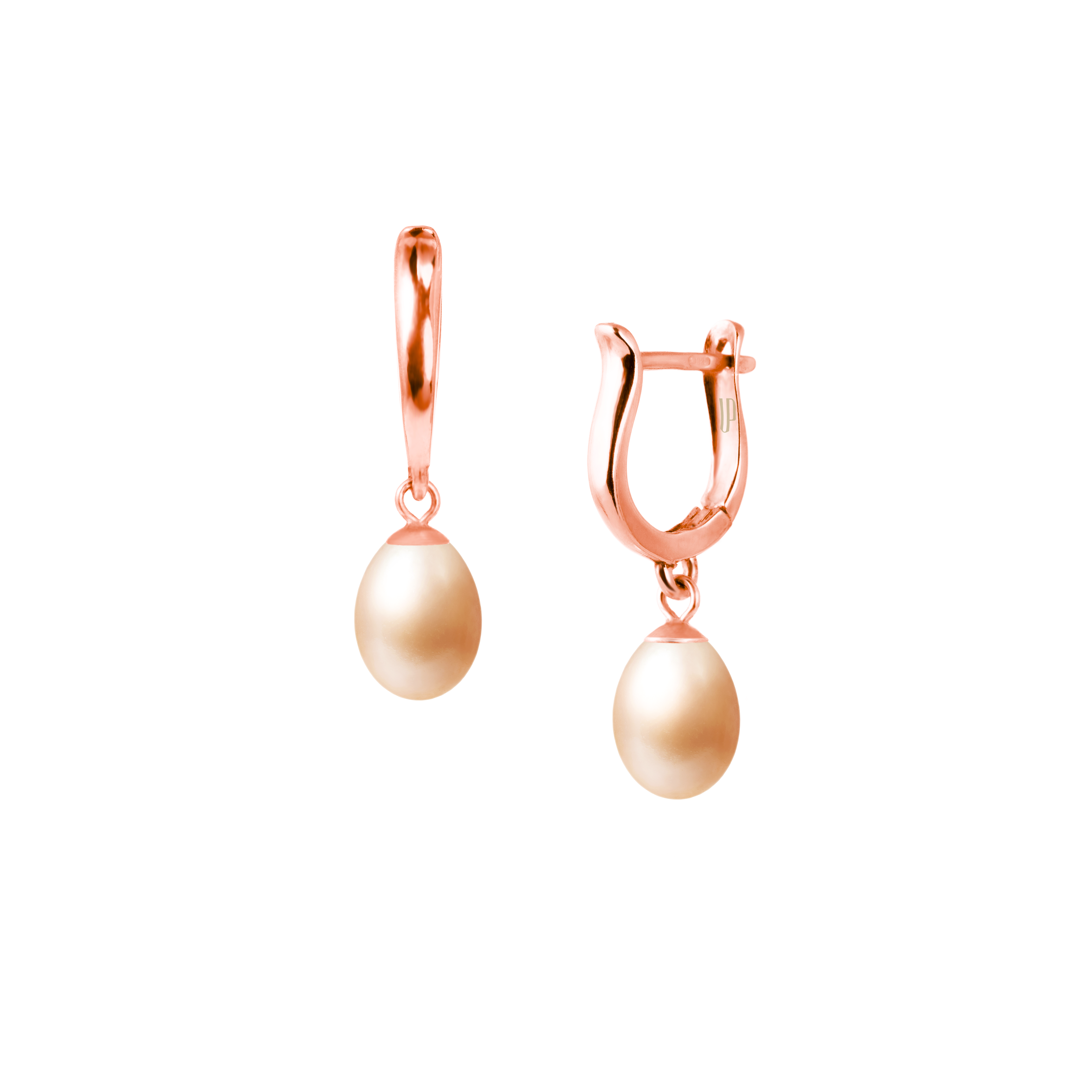 Pērļu auskari Tradicionāli 9-10mm Drop rozā