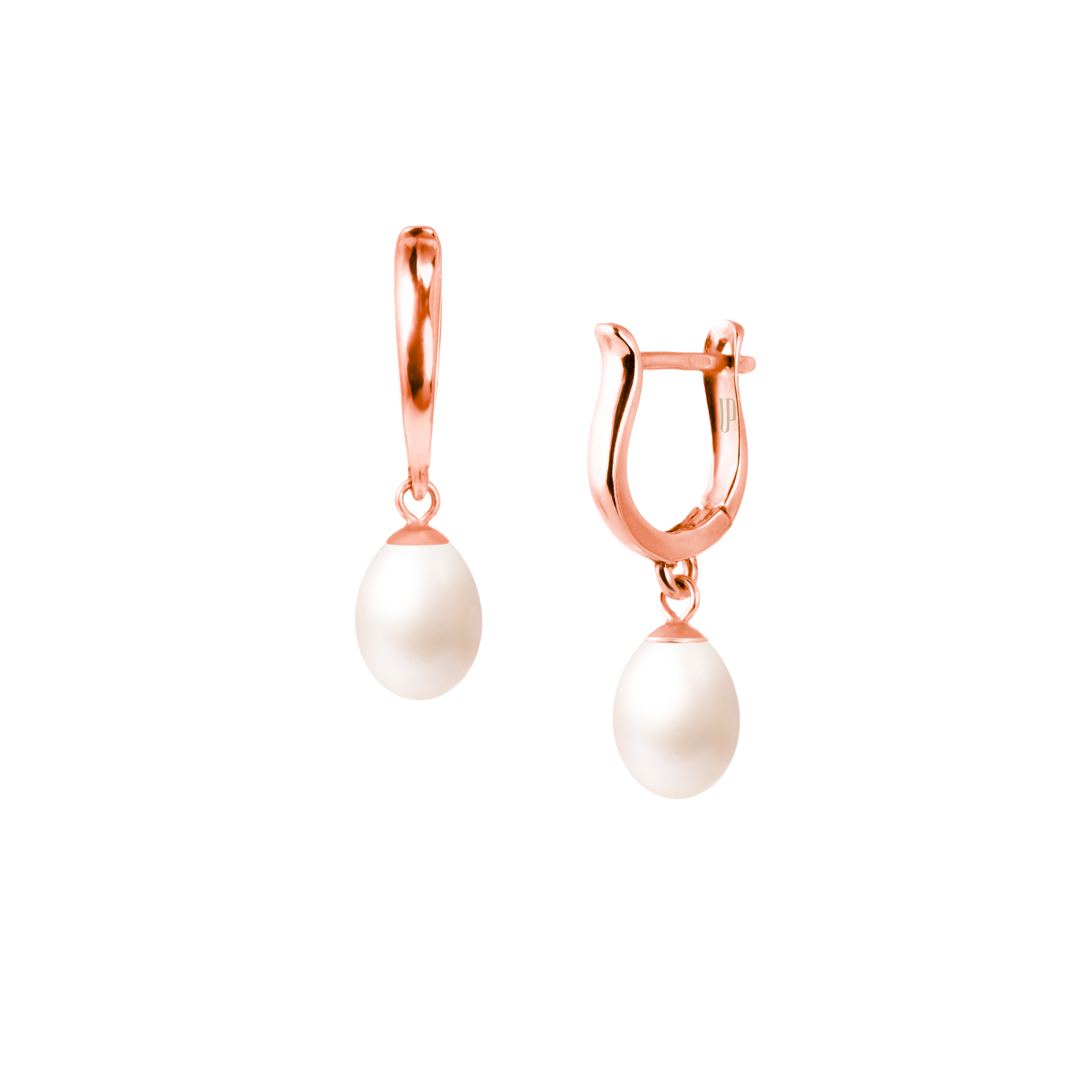 Pērļu Auskari Tradicionāli 9-10mm Drop balti