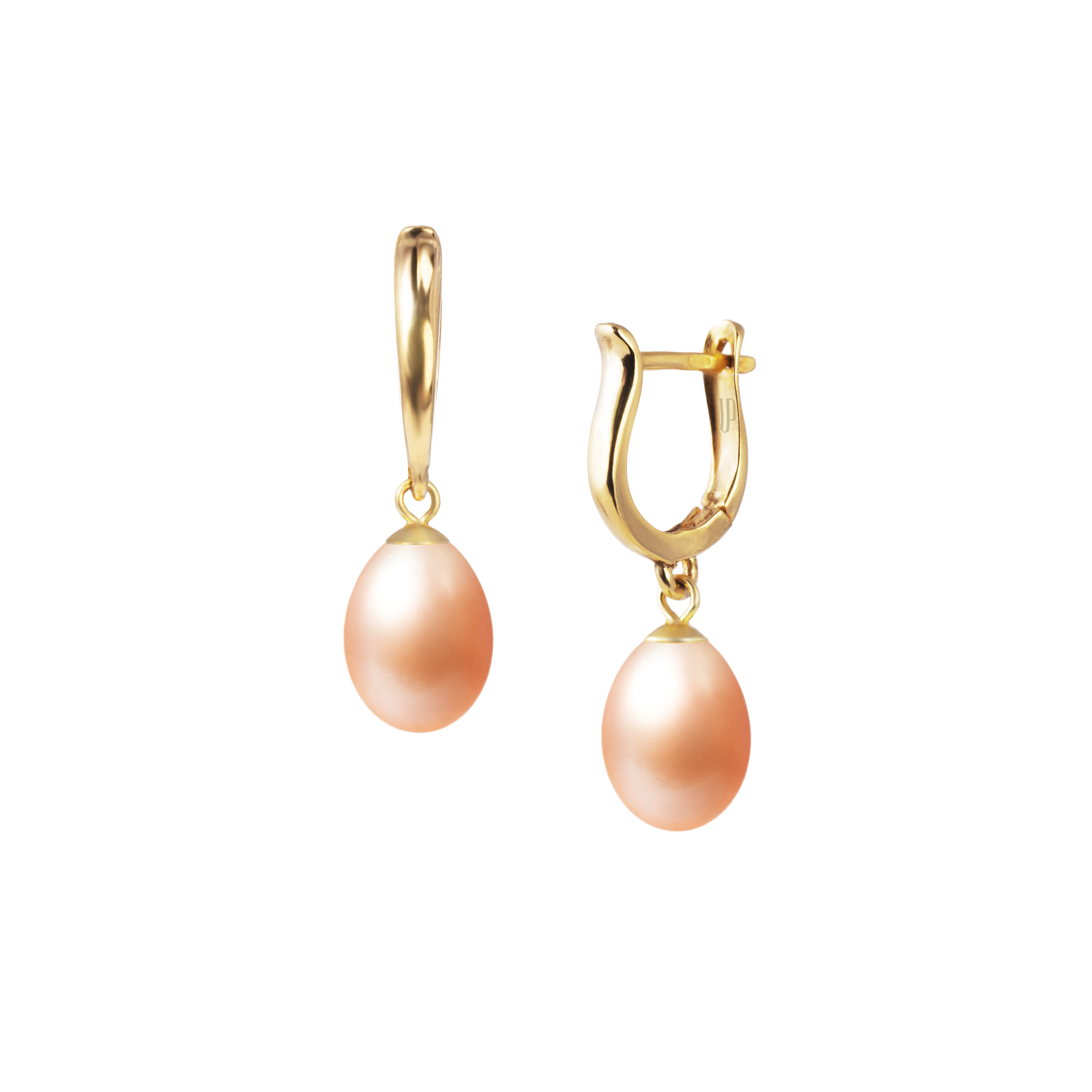 Pērļu auskari Classic 11-12mm Drop rozā