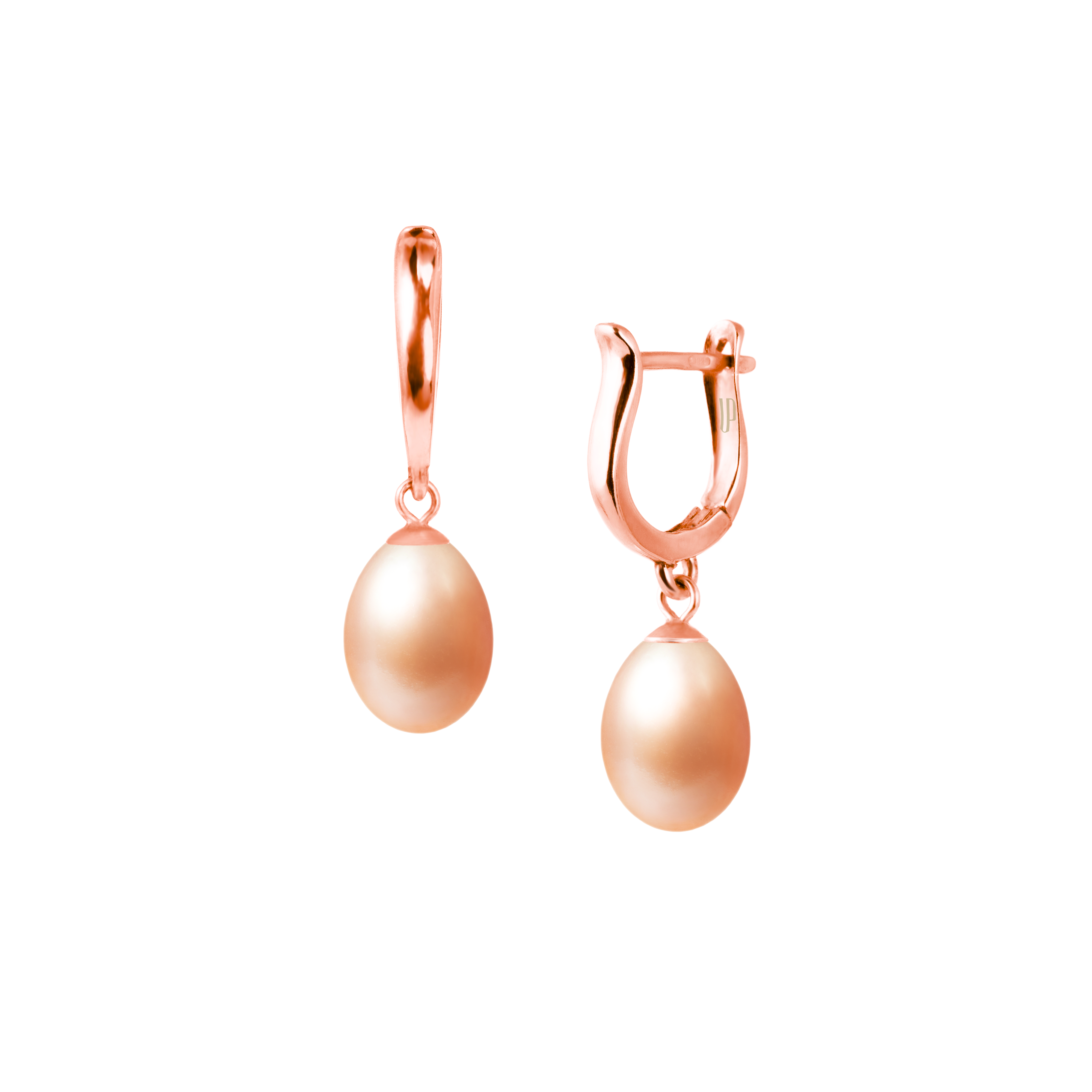 Pērļu auskari Classic 11-12mm Drop rozā