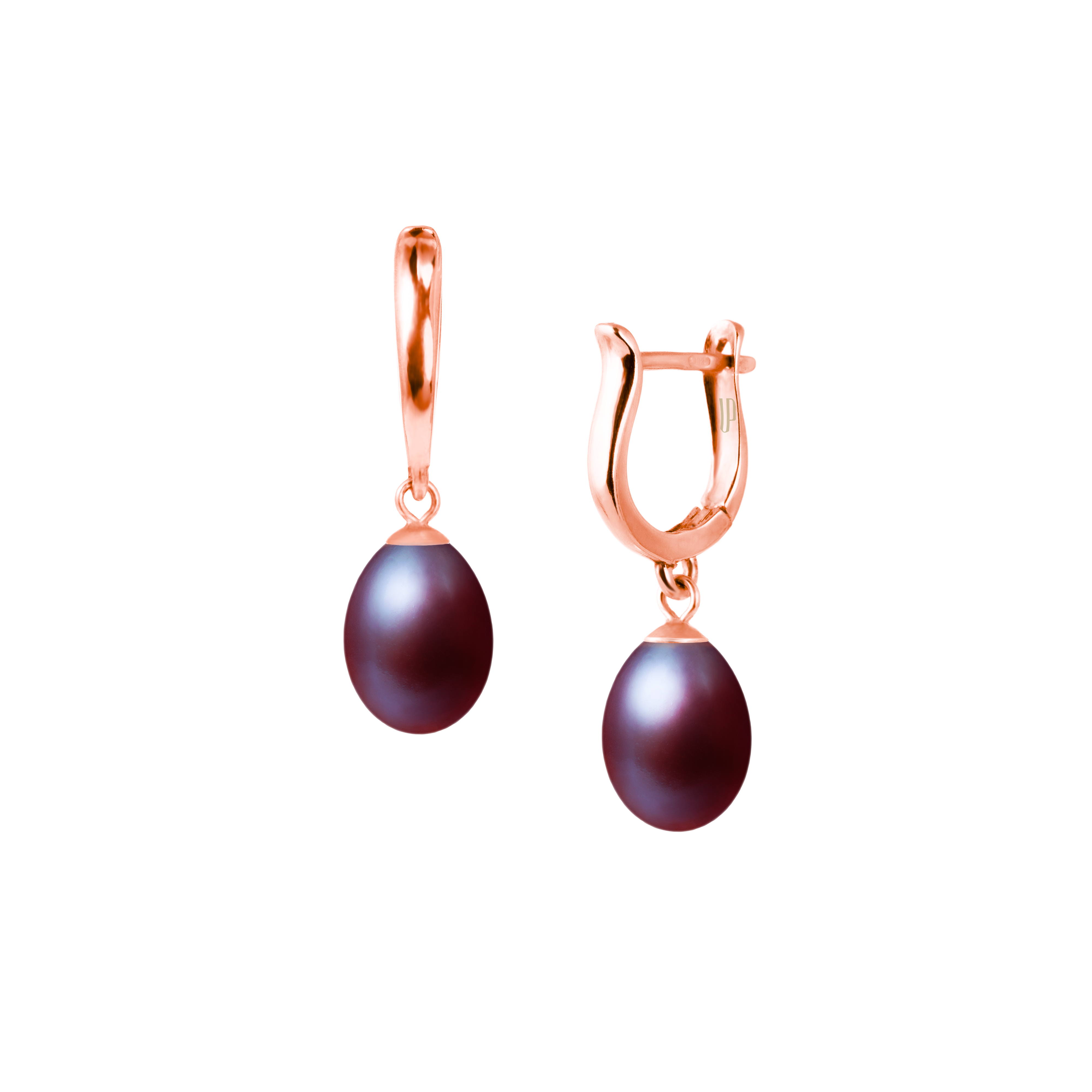 Pērļu auskari Classic 11-12mm Drop melni