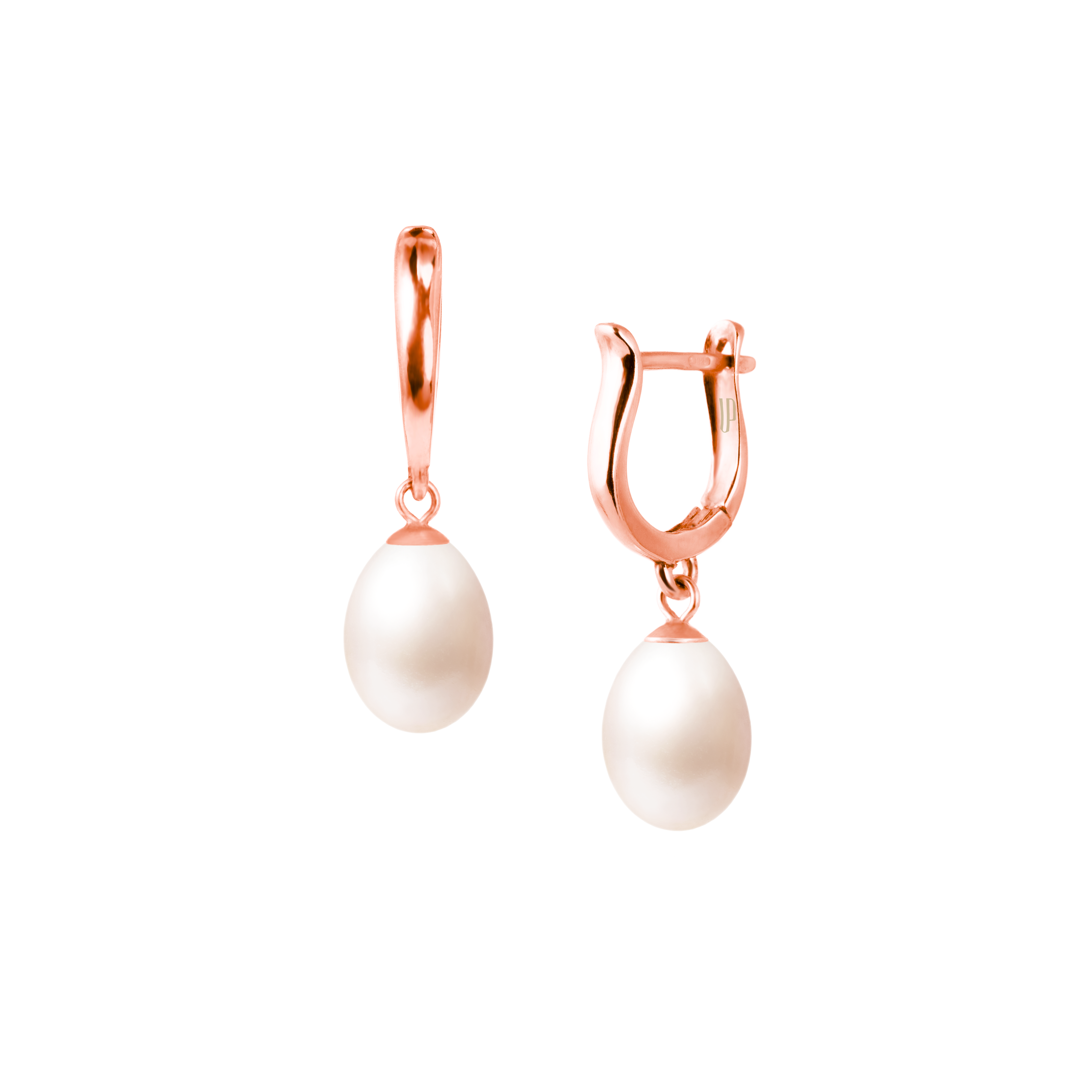 Pērļu auskari Classic 11-12mm Drop balti