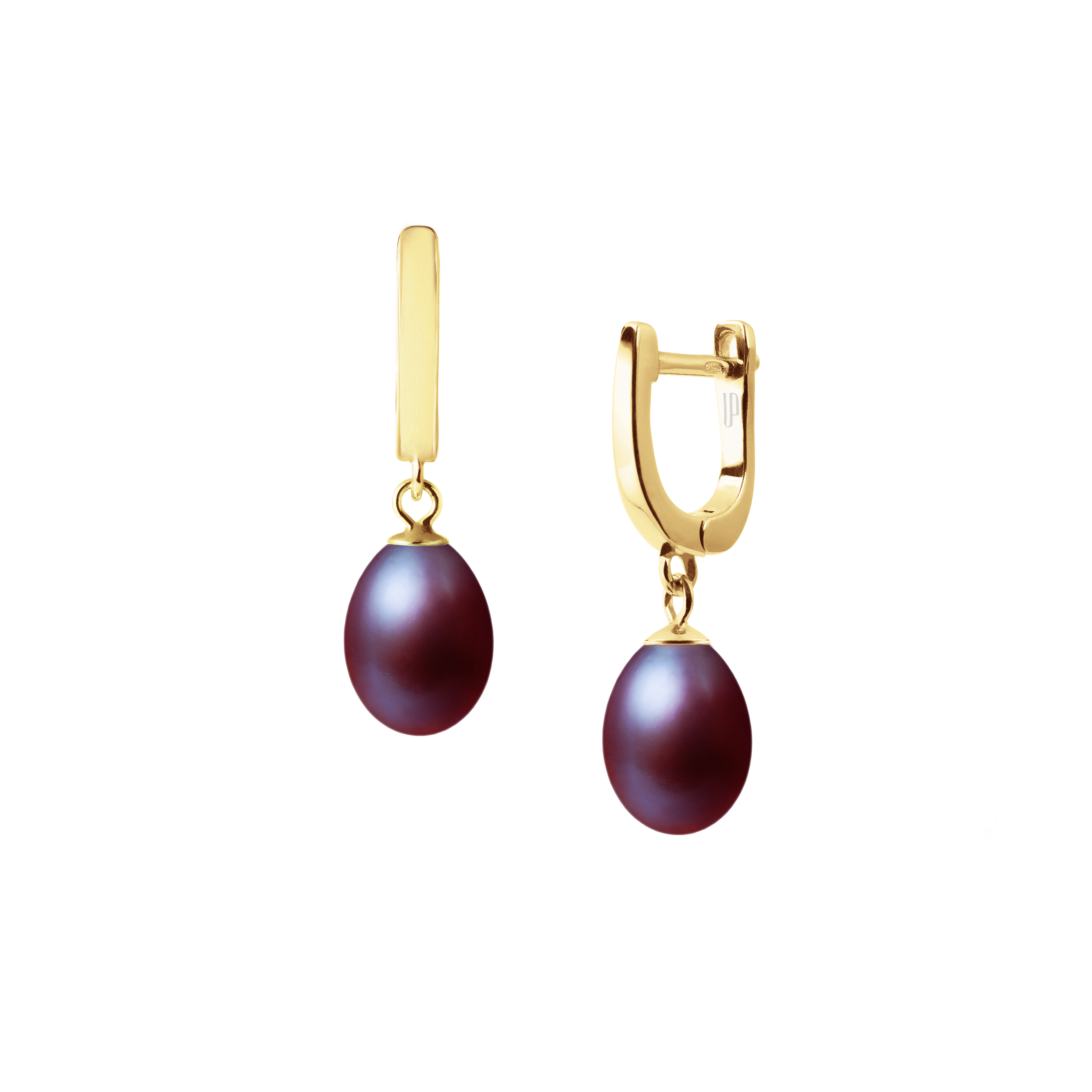 Pērļu auskari Classic 11-12mm melni