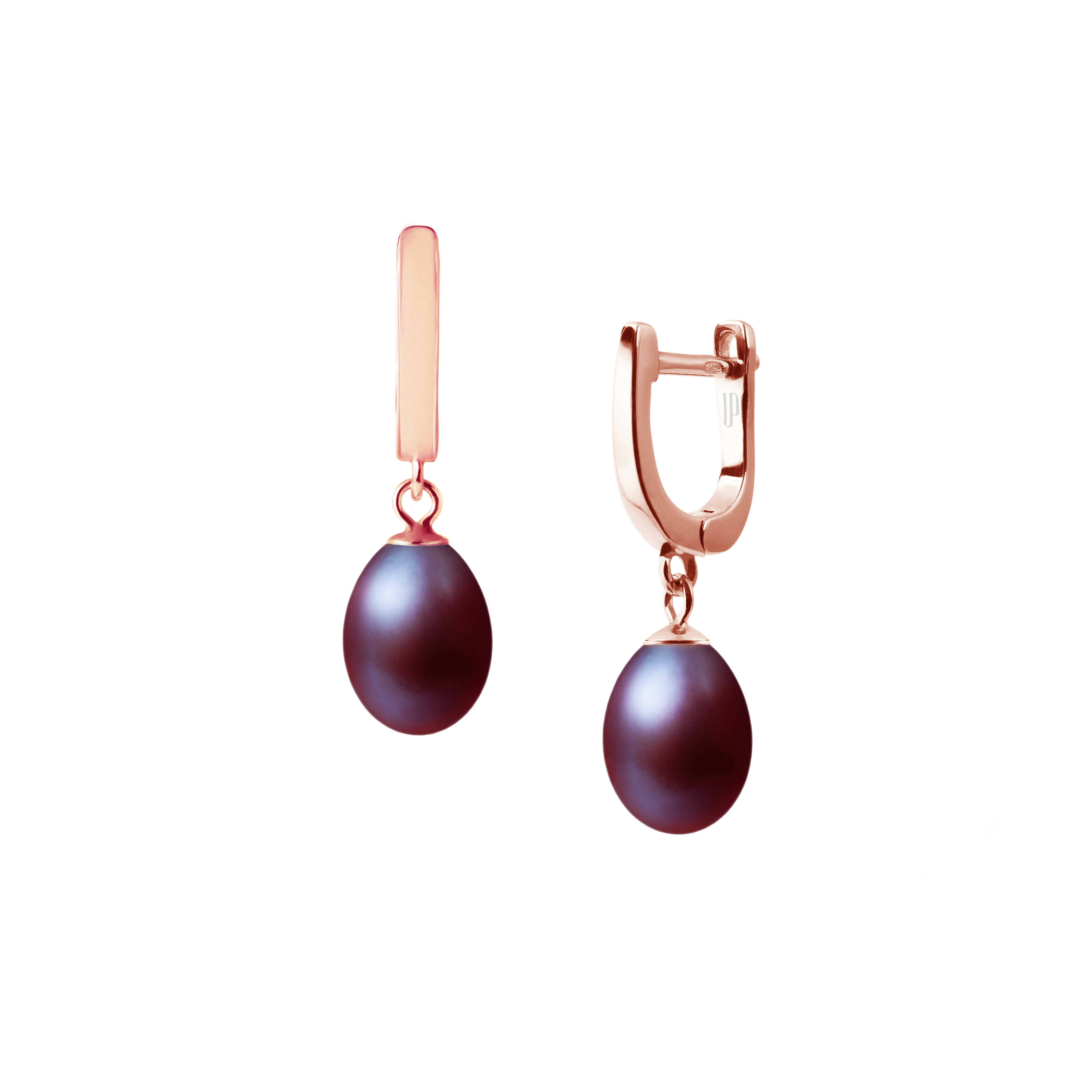 Pērļu auskari Classic 11-12mm melni
