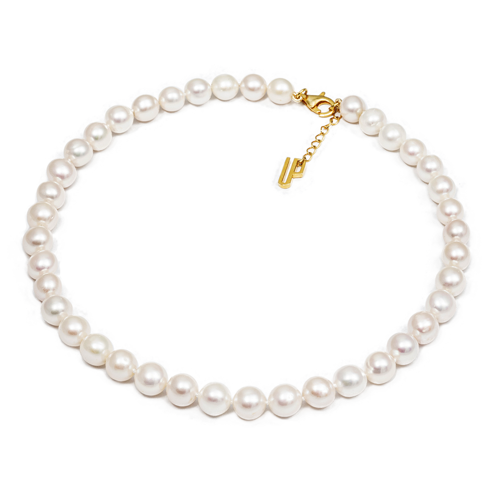 Pērļu kaklarota Classic 9-10mm balta